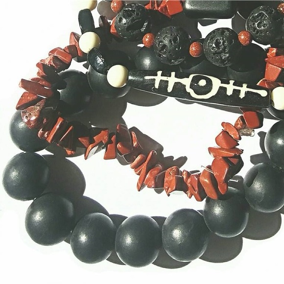 Natural stone wood jewelery - Picture 4 of 4